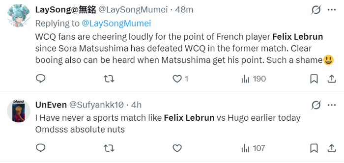 19岁法国新星费利克斯-勒布伦重庆赛半决赛上演